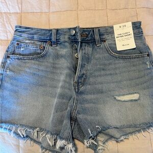 Madewell Curvy Brynn Denim Jean Shorts - Light Blue
